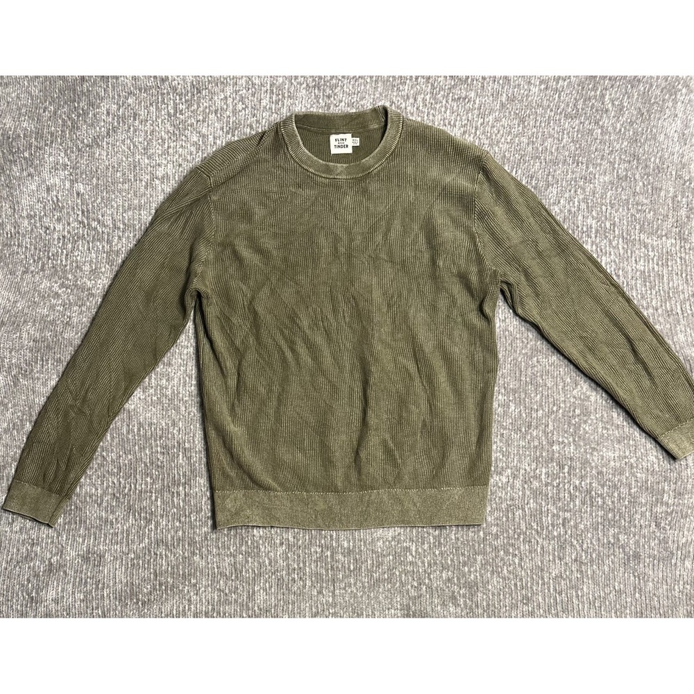 Flint & Tinder Thermal Waffle Knit Shirt Long Sleeve 2XL Mens Olive Green
